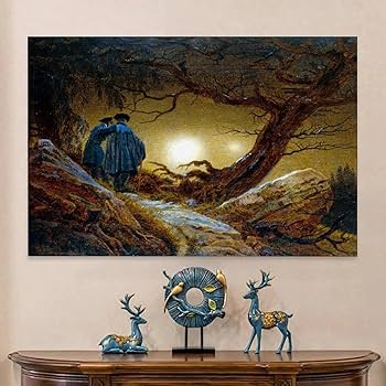 Amazon.co.jp: カスパー・ダーヴィト・フリードリヒ「月を眺める二人の